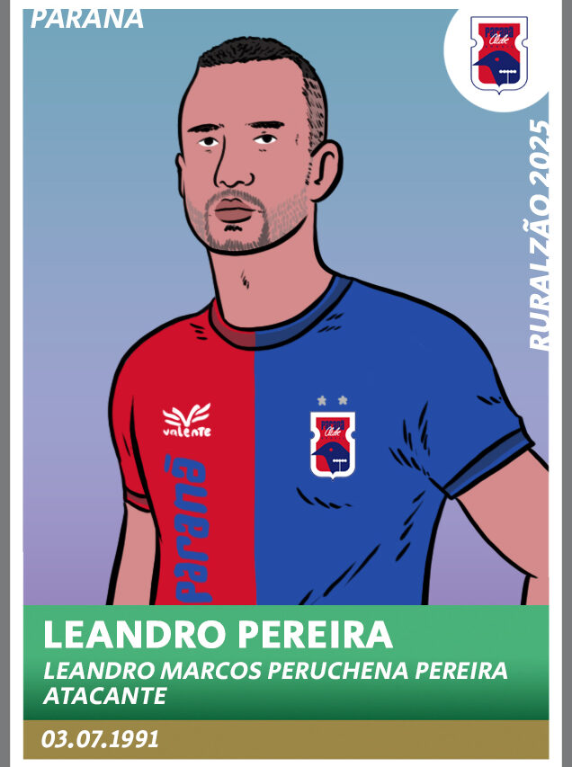 Guia Paranaense 2025 - figurinha Leandro Pereira Paraná Clube