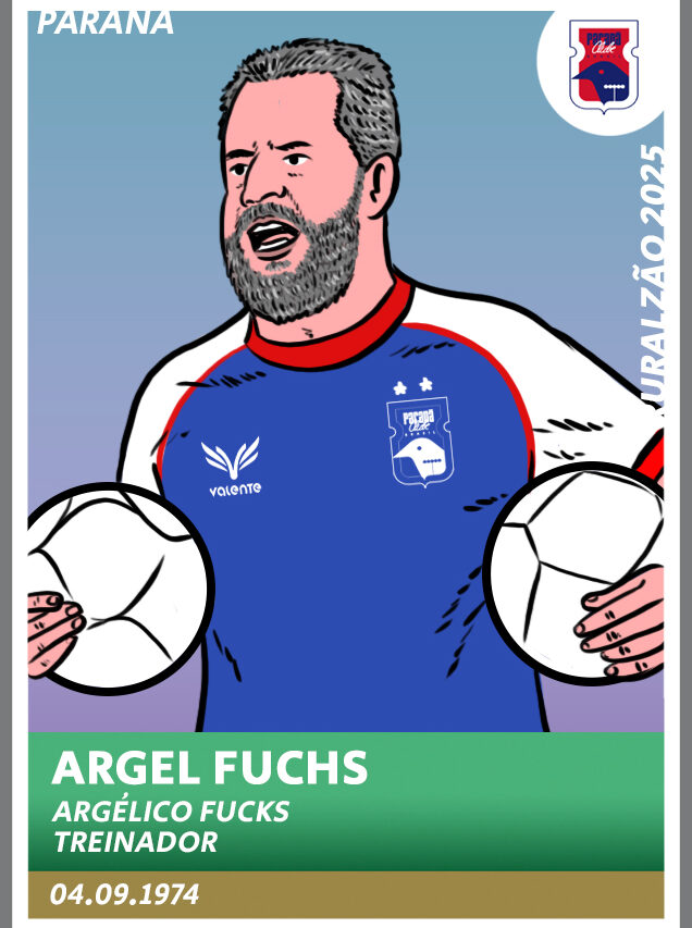 Guia Paranaense 2025 - figurinha Argel Fuchs Paraná Clube