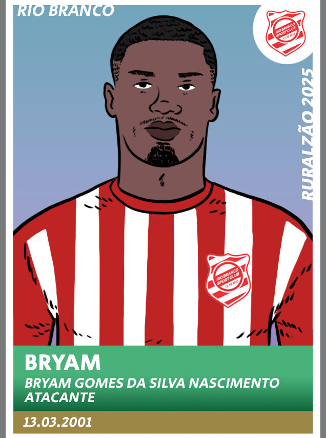 Guia Paranaense 2025 - figurinha Bryam Rio Branco