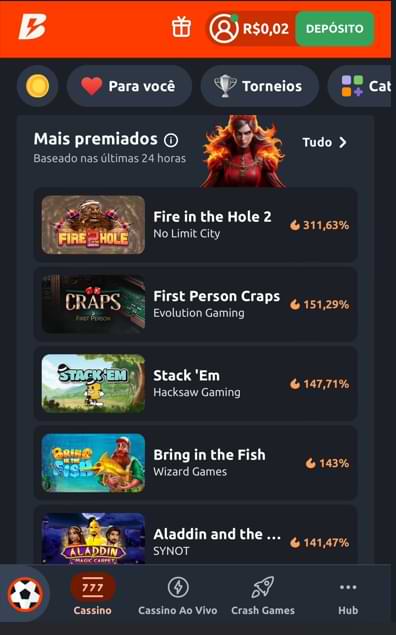 percentual de retorno Betano