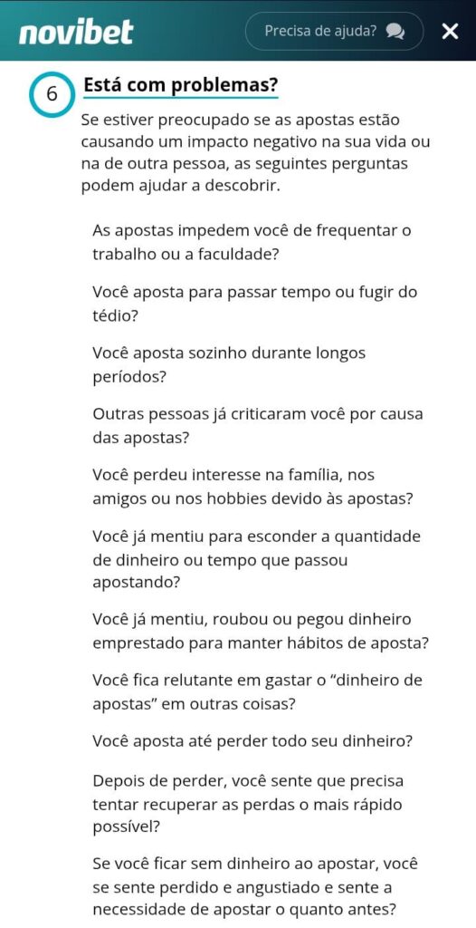 Captura de tela da Novibet