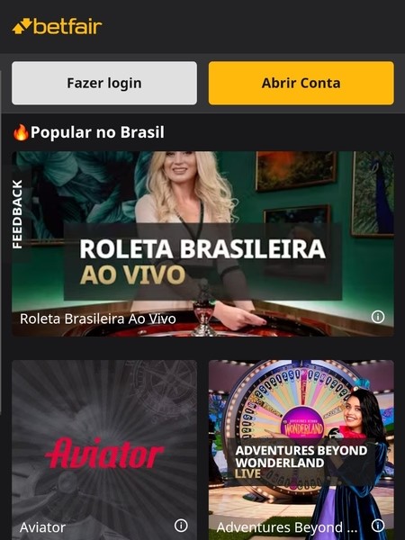 Jogos de aposta mais populares da Betfair