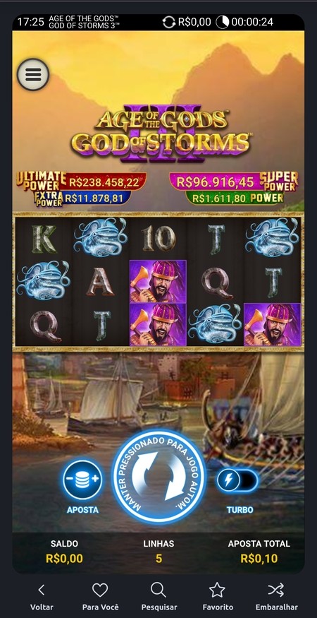 Tela inicial do Age of The Gods 3