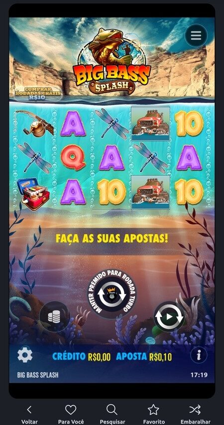 Big Bass Splash, melhor slot de 10 centavos