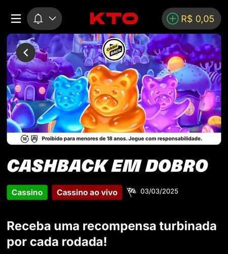 cassino com cashback