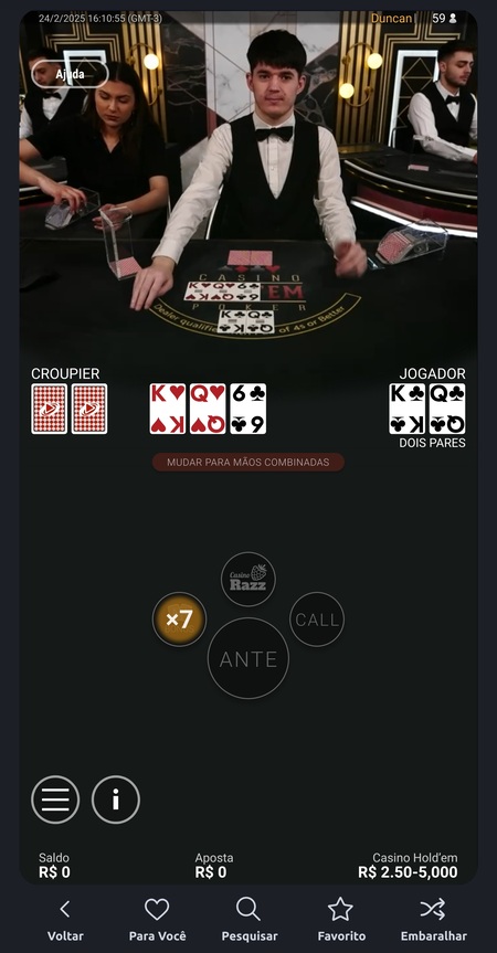 Poker na versão Texas Hold’em