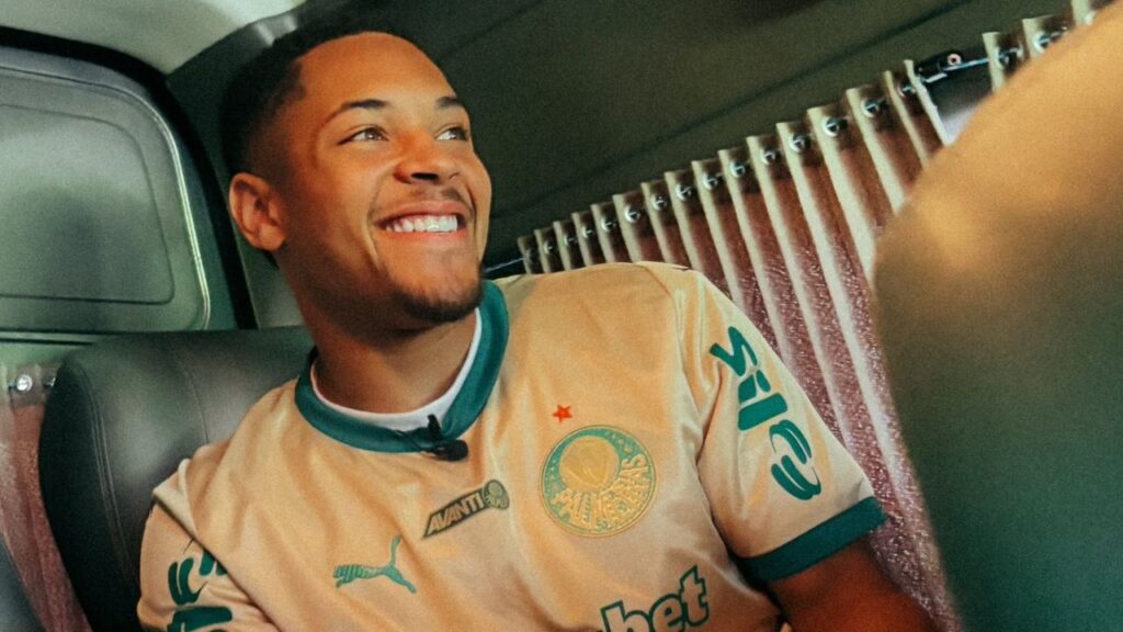 Vitor Roque, reforço do Palmeiras. Foto: Divulgação/Palmeiras.