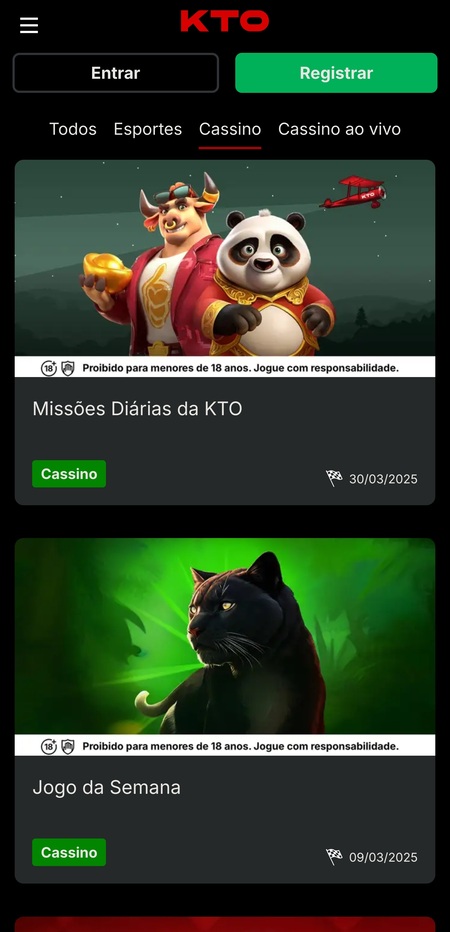 Rodadas grátis na KTO