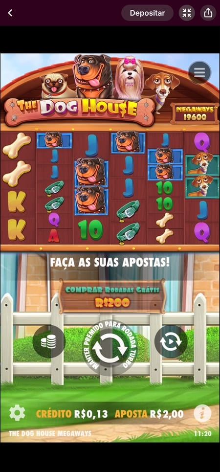 Tela inicial do The Dog House Megaways
