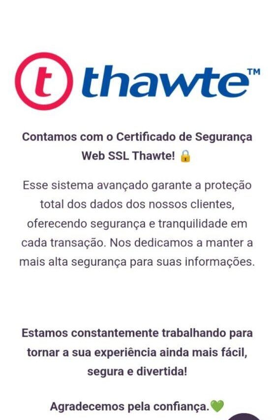 Certificado de segurança Sorte Online