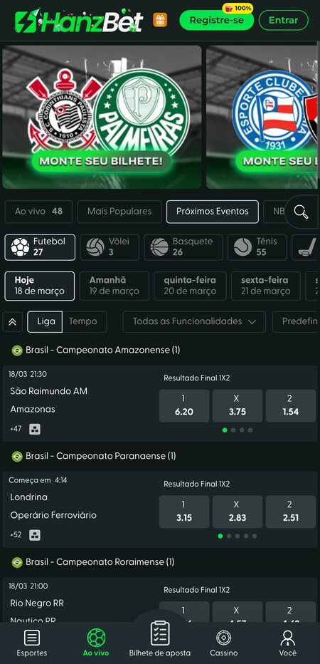 Apostas esportivas na HanzBet