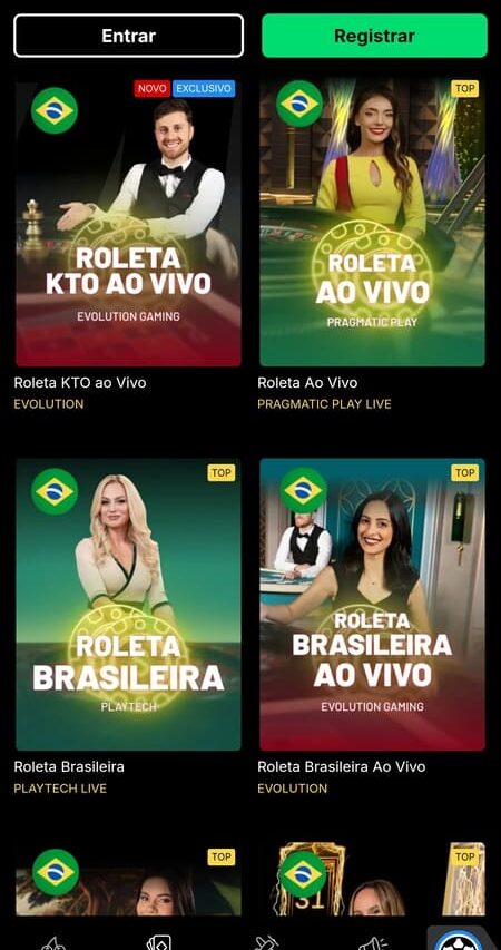 Roleta brasileira na KTO