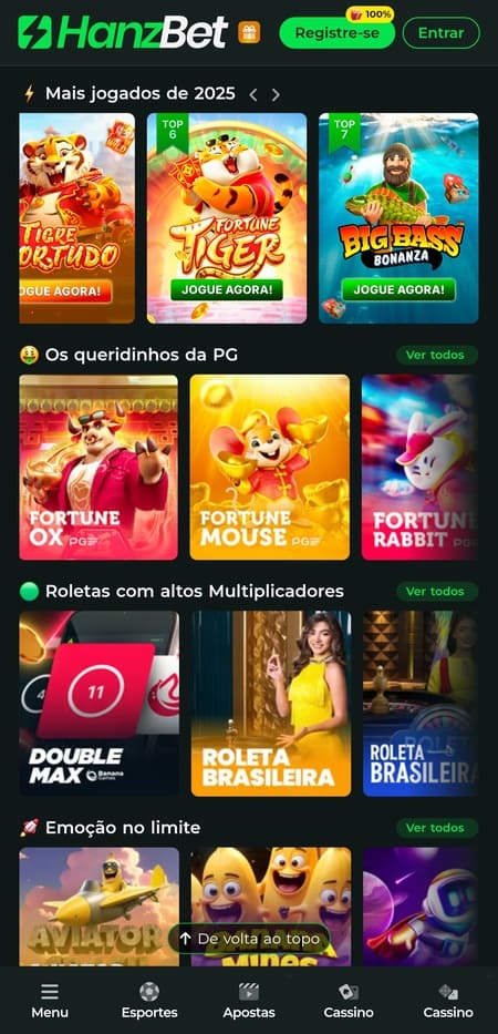 Melhores jogos na HanzBet