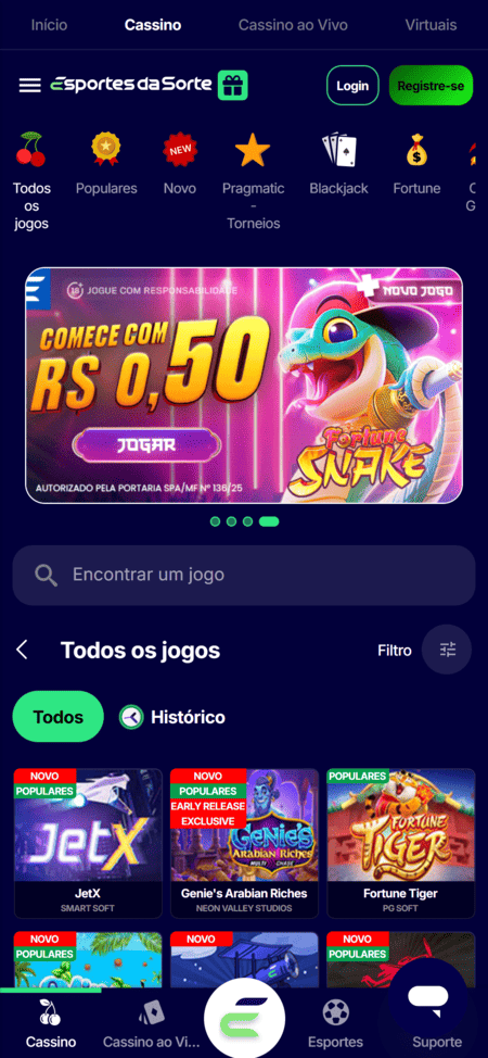 Fortune Snak na Esportes da Sorte