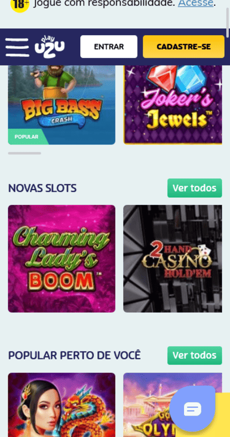 Pagina inicial da PlayUZU