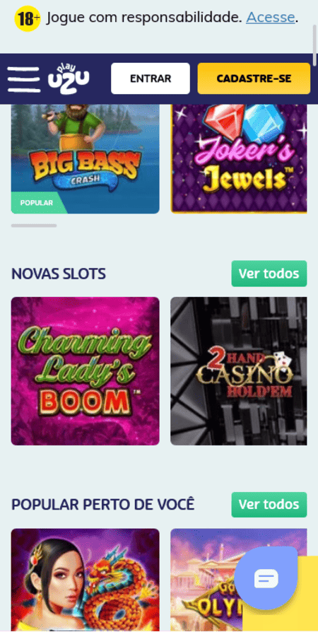 Pagina inicial da PlayUZU