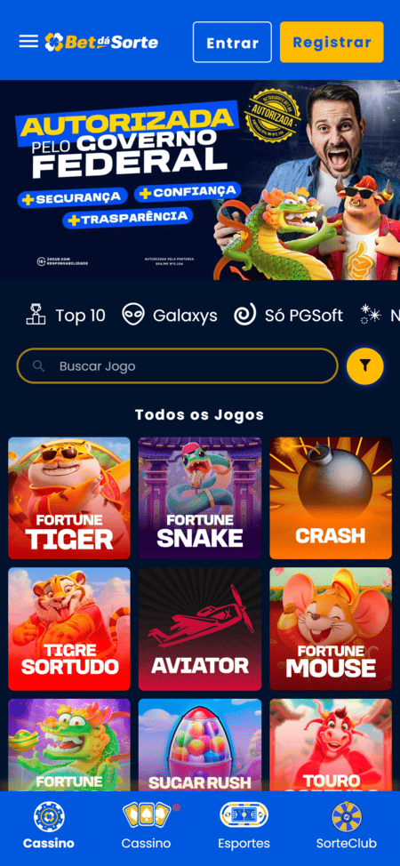 Pagina inicial da BetdaSorte
