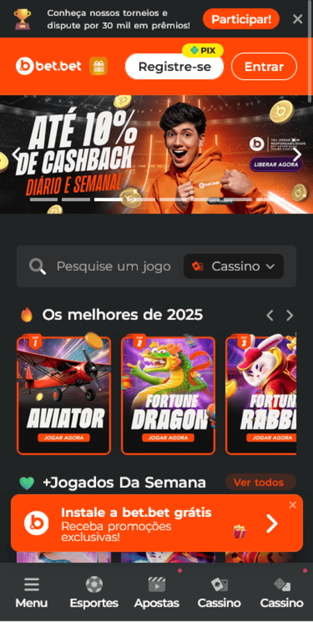 Pagina inicial do novo cassino Bet.Bet_