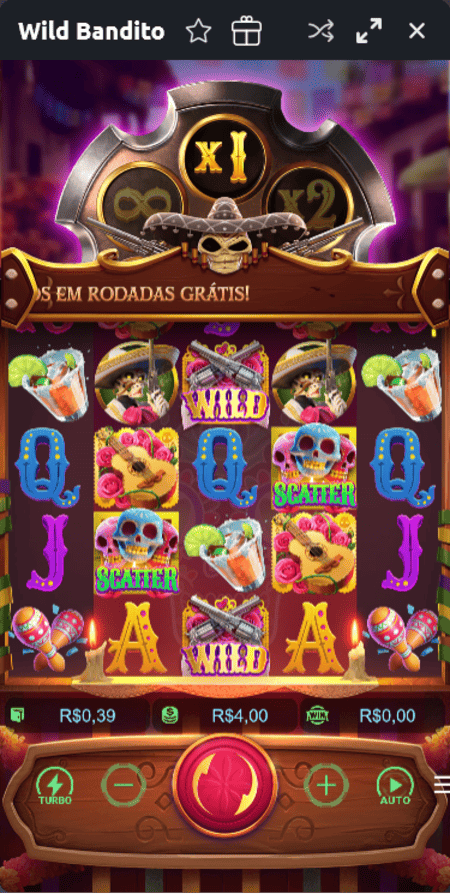 Wild Bandito nos cassinos com Pix