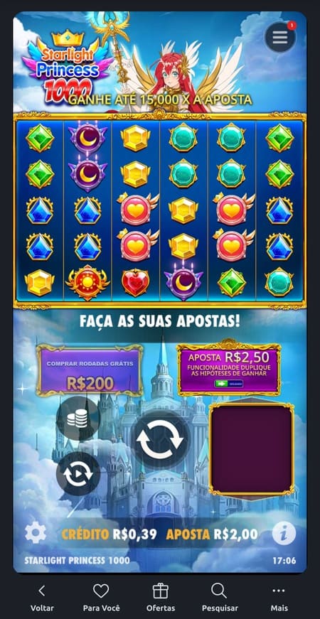 Starlight Princess 1000 nos cassinos com Pix