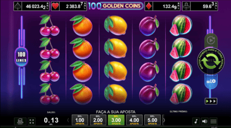 Tela inicial do Golden Coins