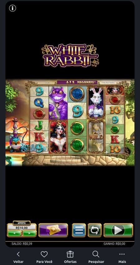 Tela inicial do White Rabbit Megaways