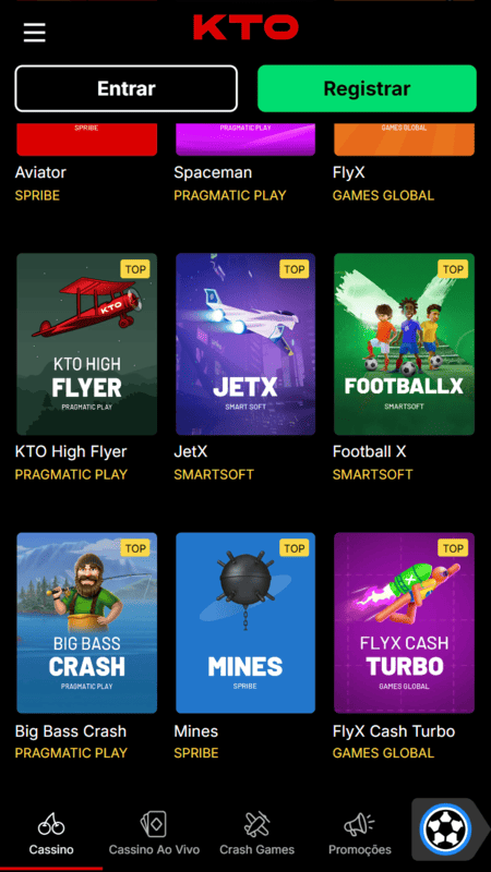 Jogo da bombinha na KTO