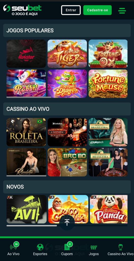 Slots com maior RTP na SeuBet