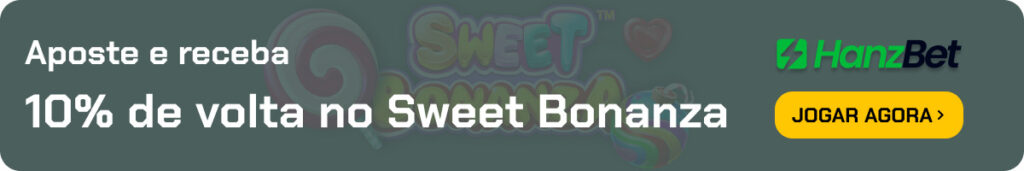 Aposte e receba 10% de volta no Sweet Bonanza