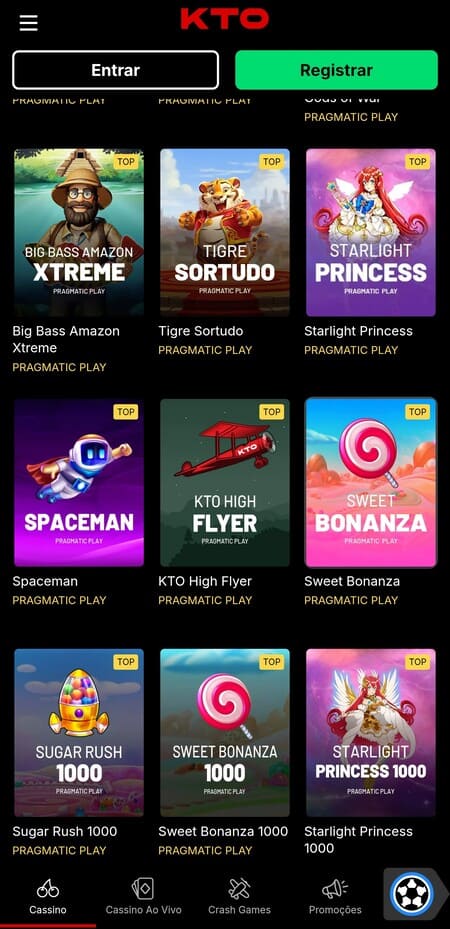 Sweet Bonanza na KTO