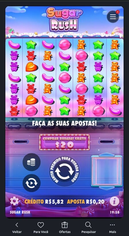 Tela inicial do Sugar Rush