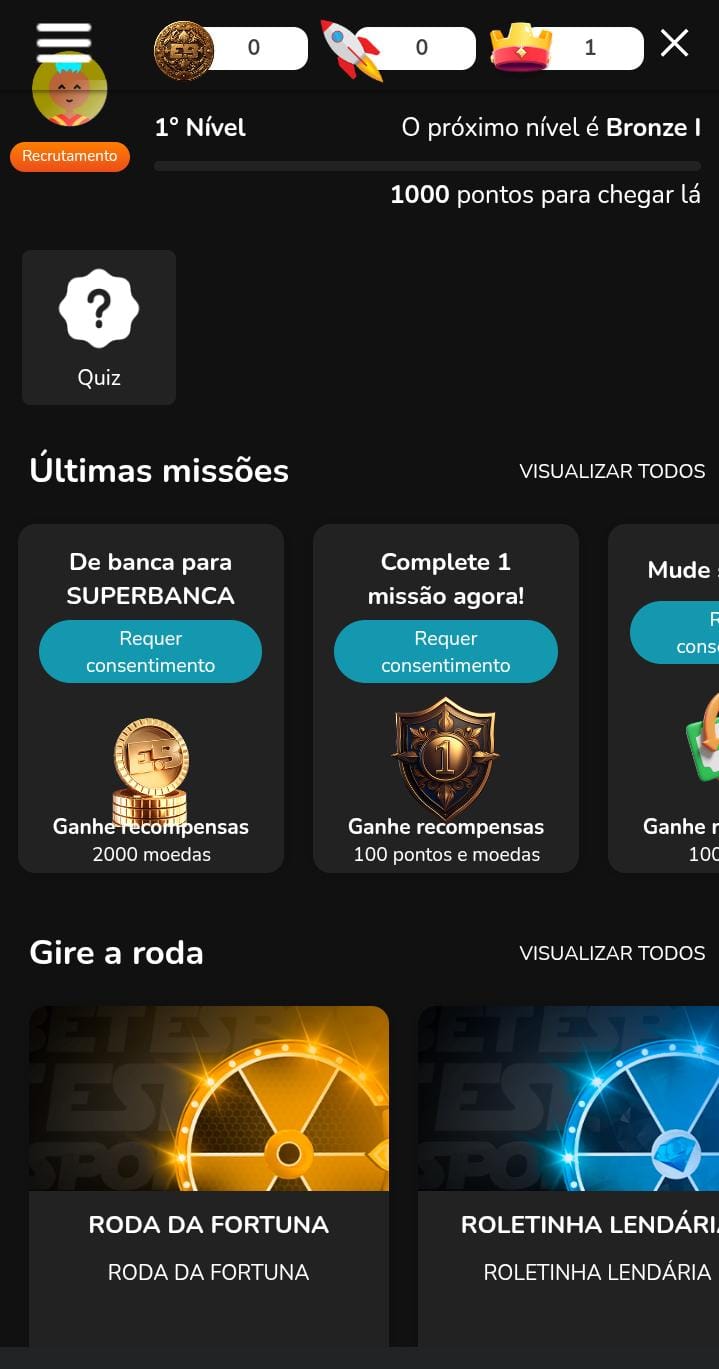 Página do Programa VIP da Esportivabet