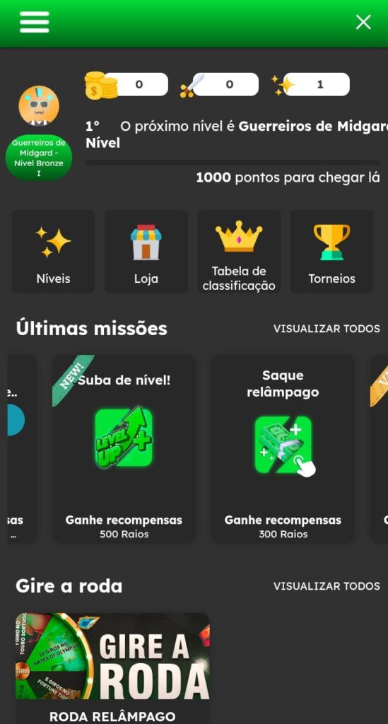 Página do Programa VIP da Hanzbet