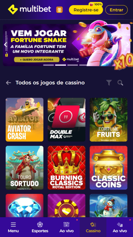 Jogos de cassino na Multibet