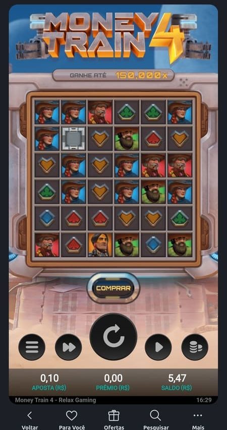 Tela inicial do Money Train 4