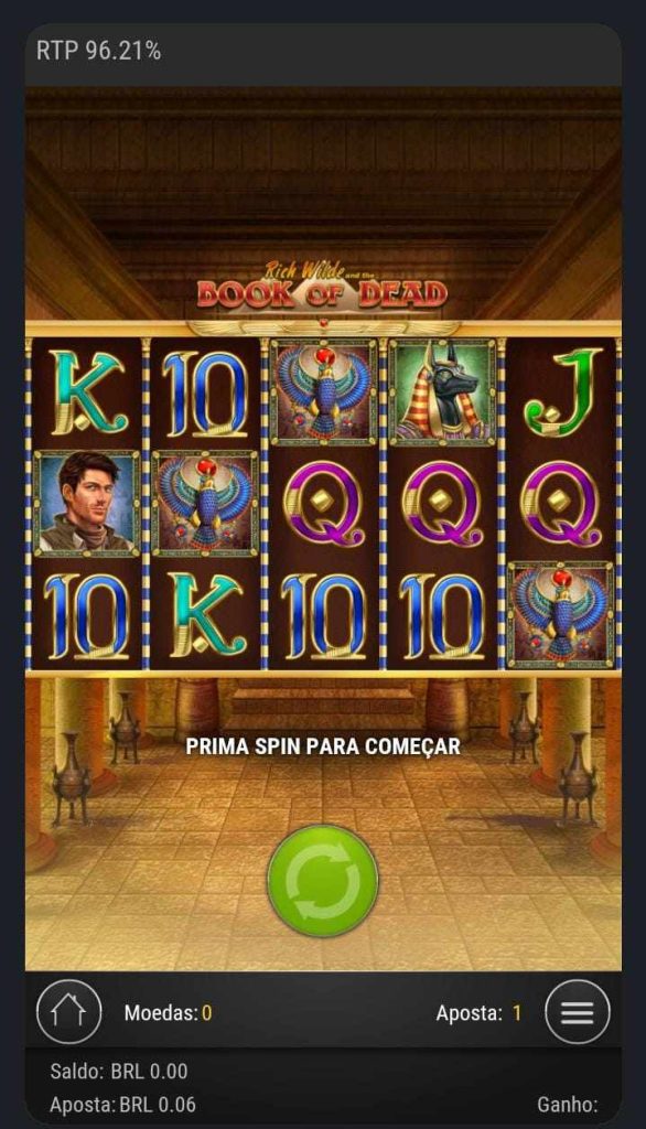 Captura de tela do jogo Book of Dead