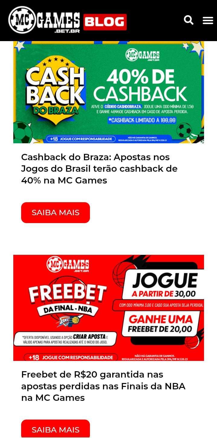 MC Games plataforma de 2 reais