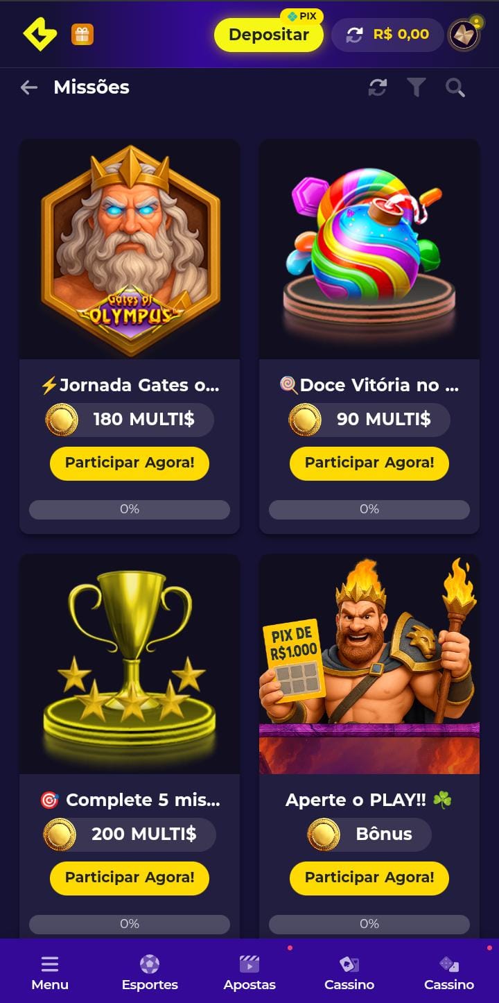 Multibet missões com prêmios