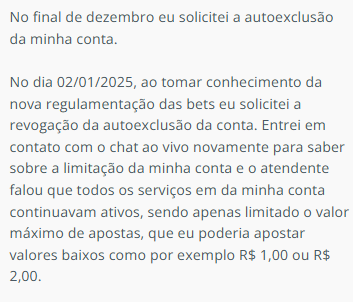 exemplo limitação de aposta
