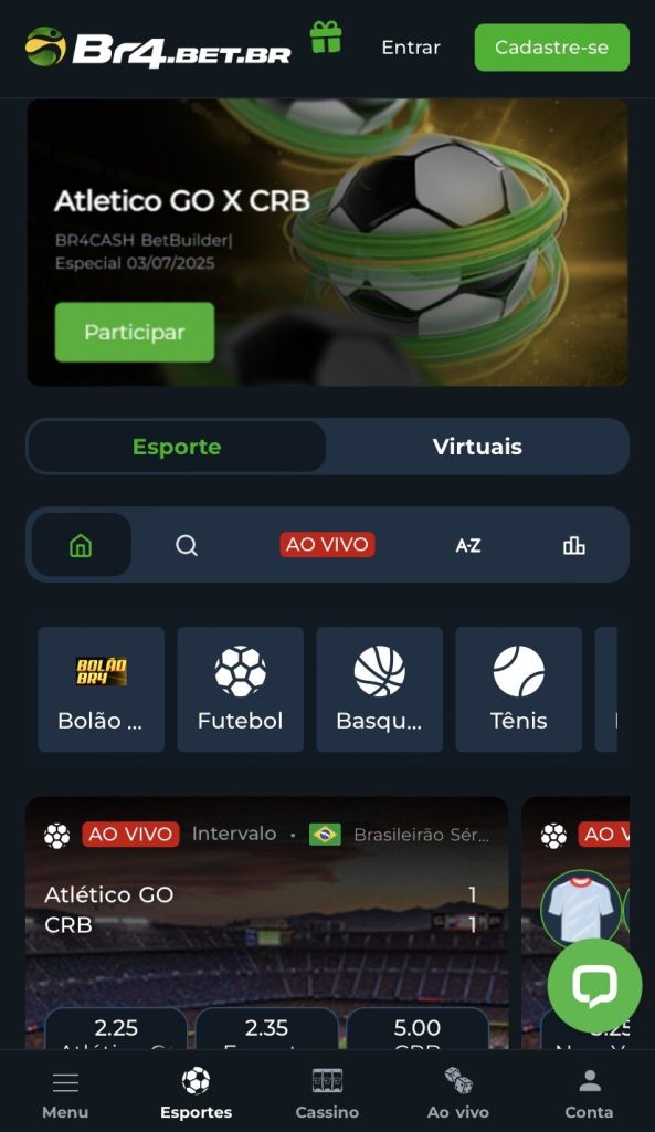 Seção de esportes BR4Bet