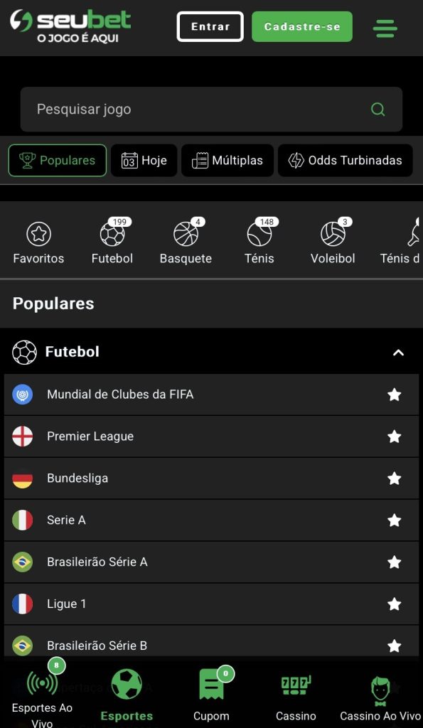 Principais campeonatos SeuBet
