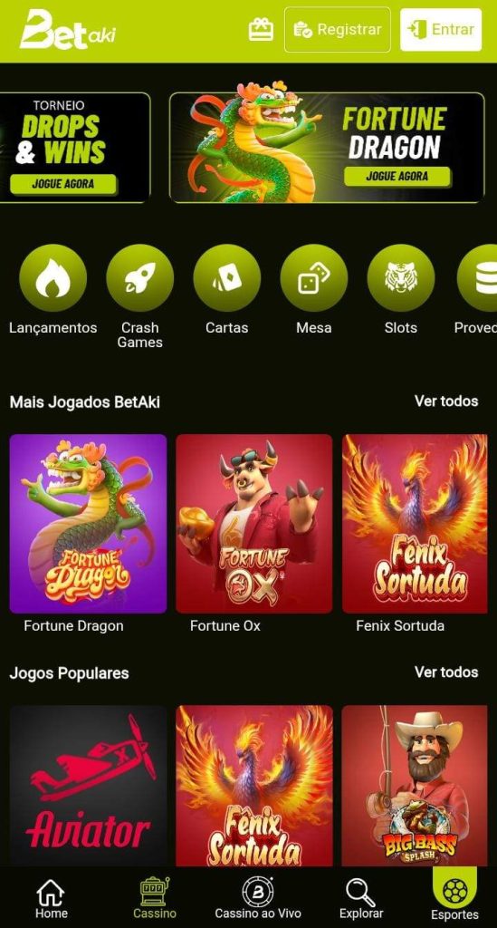 Página inicial do cassino Betaki
