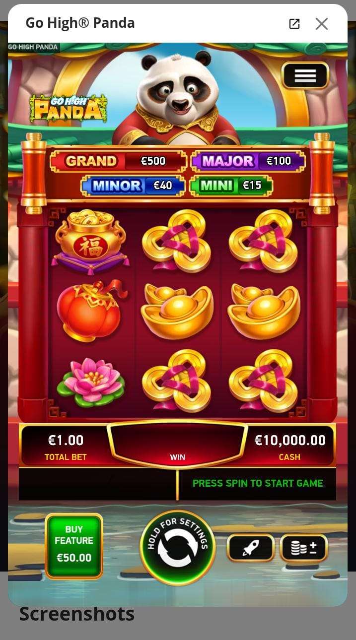 Captura de tela do slot Go High Panda