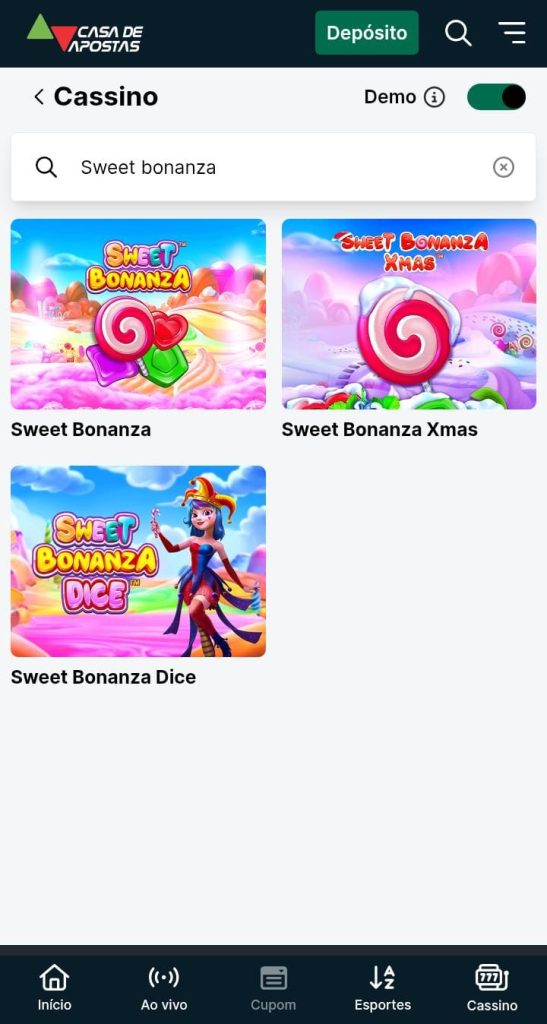 Страница Sweet Bonanza Games в букмекерской конторе