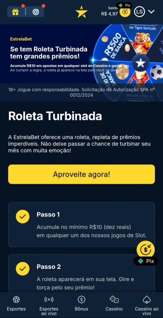 Captura de tela oferta de slots Estrelabet
