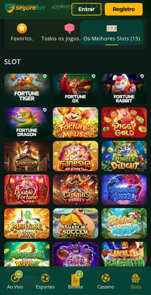 Captura de tela slots da Segurobet