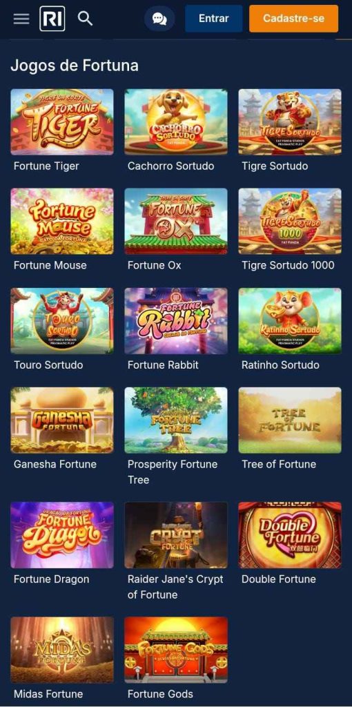 Página de jogos Fortune da Rivalo