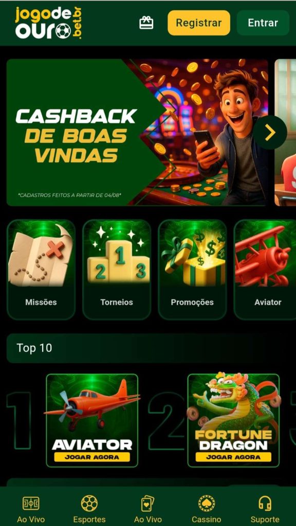 Captura de tela Jogo de Ouro