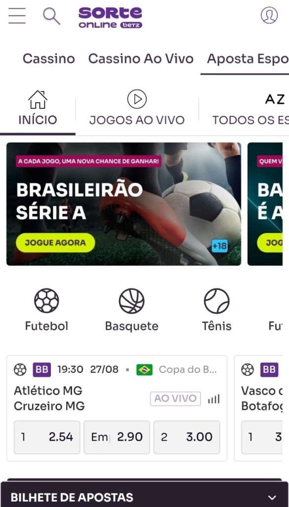 Captura de tela Sorte Online