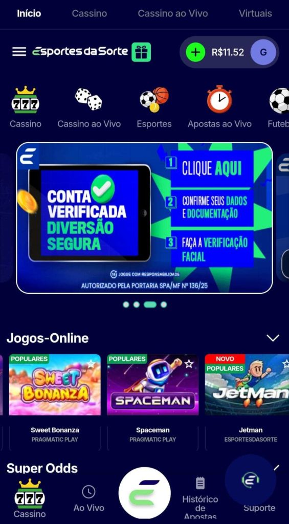 Captura de tela Esportes da Sorte cassino